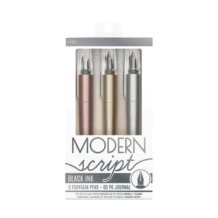 Modern Script pennen- en notitieboekenset - set van 4