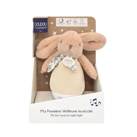 16 cm pluizig konijntje theelichtje, beige