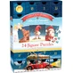Animals and Christmas Advent Calendar, 24 jigsaw puzzles, 50 pieces