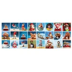 Animals and Christmas Advent Calendar, 24 jigsaw puzzles, 50 pieces