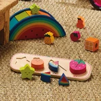 Wooden jigsaw puzzle - 1,2,3,4 Fruits - Vilac