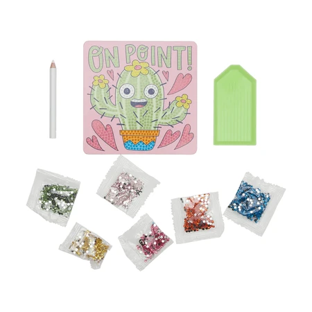 Mini DIY creative workshop with diamonds - Cheery Cactus