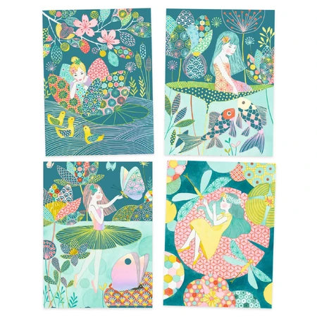 Creative pastel pond scraping game