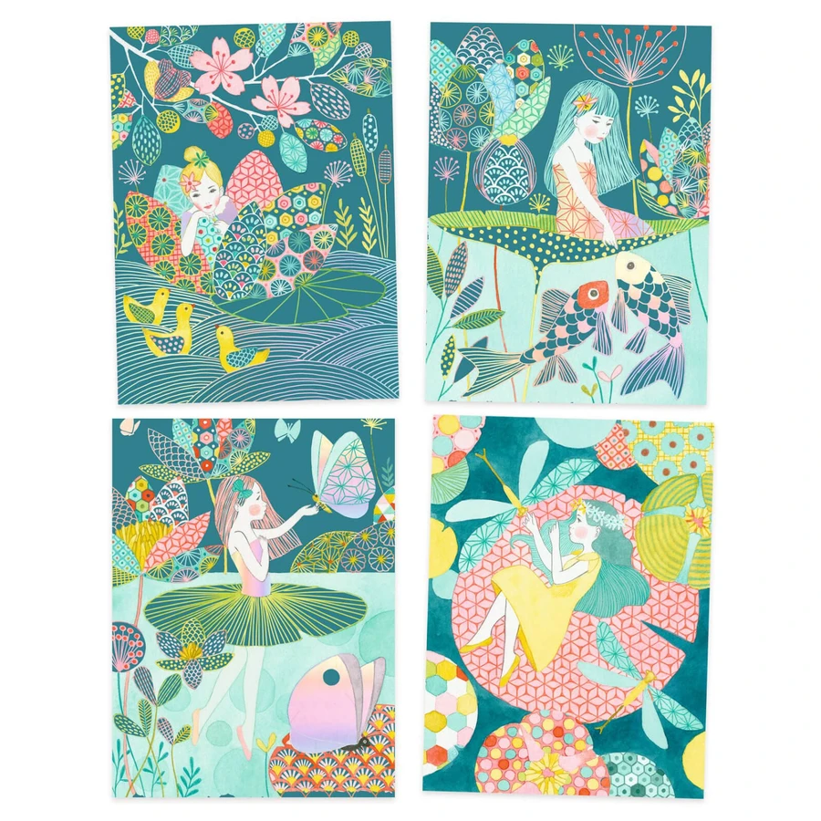 Creative pastel pond scraping game
