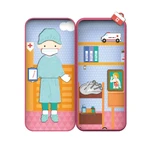 Magnetic puzzle in metal box, matching and matching game - Doctor