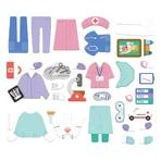Magnetic puzzle in metal box, matching and matching game - Doctor