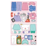 Magnetic puzzle in metal box, matching and matching game - Doctor