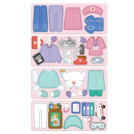 Magnetic puzzle in metal box, matching and matching game - Doctor