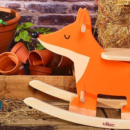 Wooden rocking horse - Fox design Andy Westface - Vilac