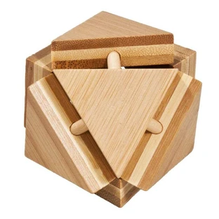 Logic game IQ in bamboo Triangleblock