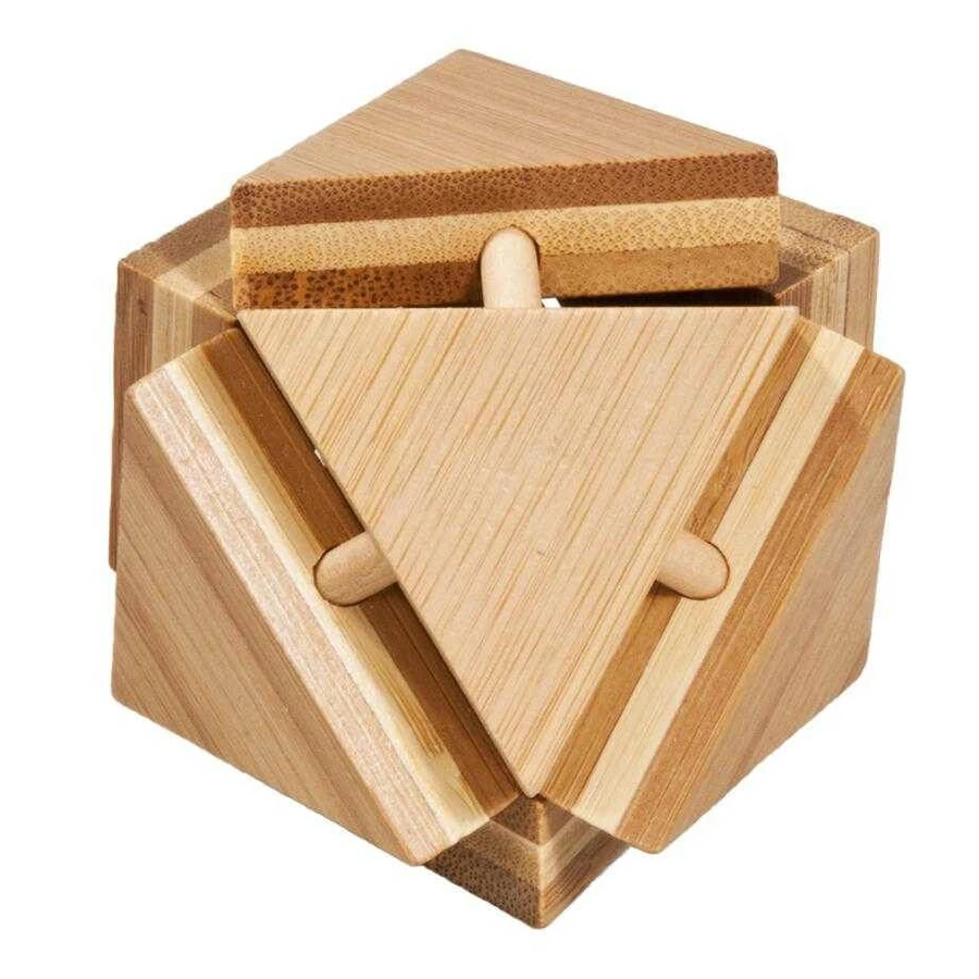 Logic game IQ in bamboo Triangleblock