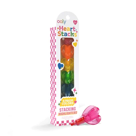 Austauschbare Marker mit Herz - Set mit 6 Neonfarben - Herz
