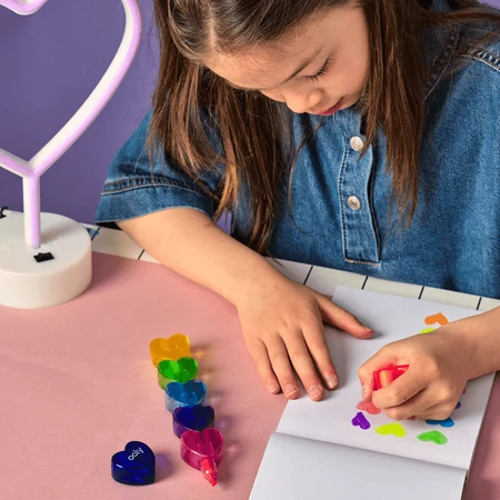 Austauschbare Marker mit Herz - Set mit 6 Neonfarben - Herz