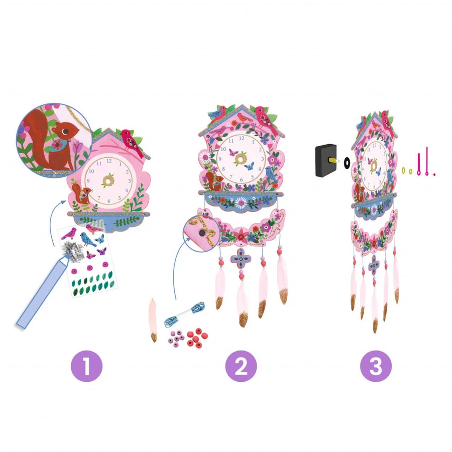 DIY Djeco-Set, Wanduhr