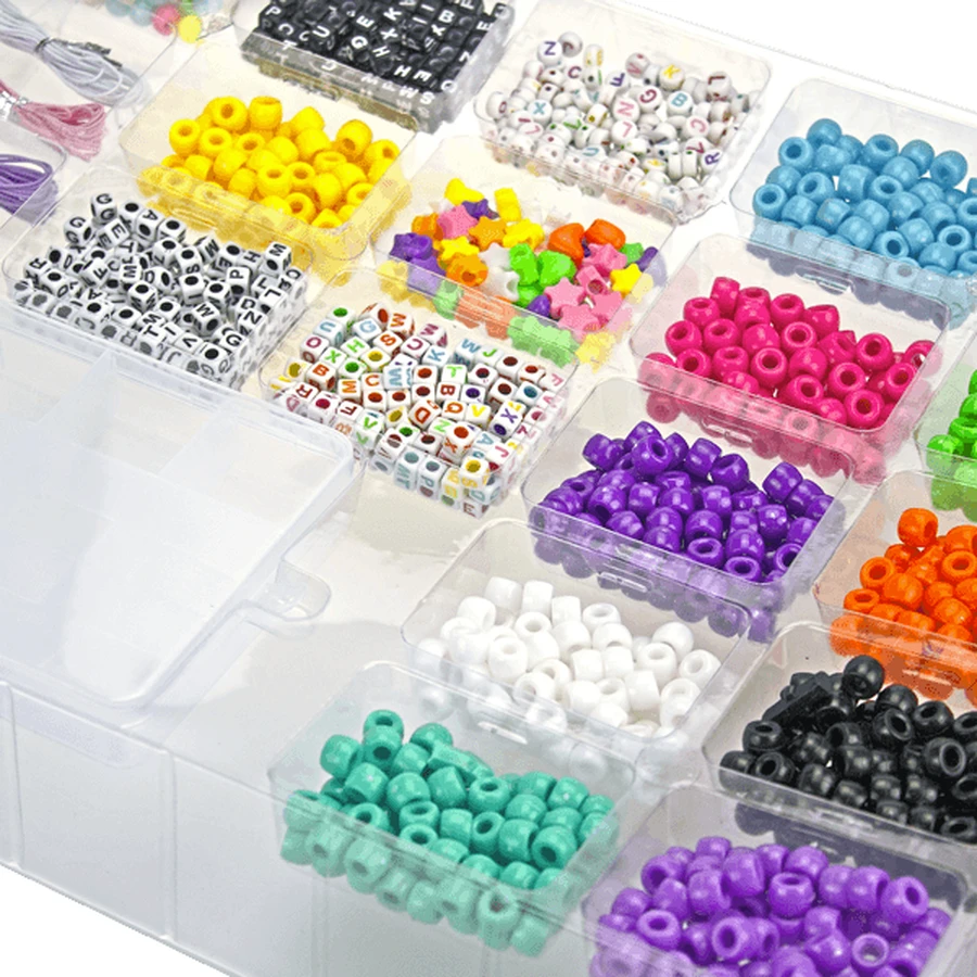 Kreatives DIY-Set - Halsketten und Perlenarmbänder, 1500 Teile, ABC Beads