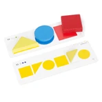 Wooden logic blocks, 48 pieces