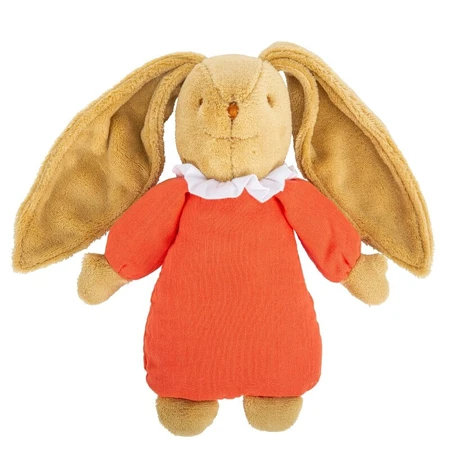 Iepure muzical bumbac organic - 25 cm Portocaliu - Trousselier
