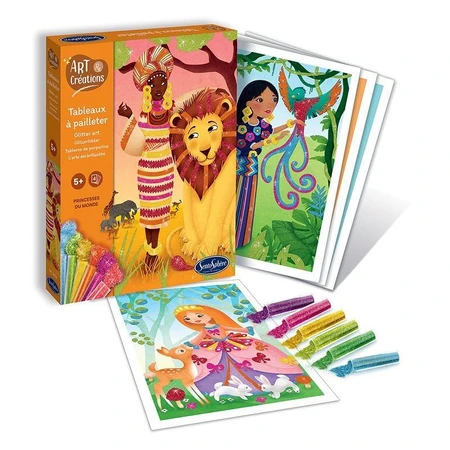 Glitter paintings, Princesses