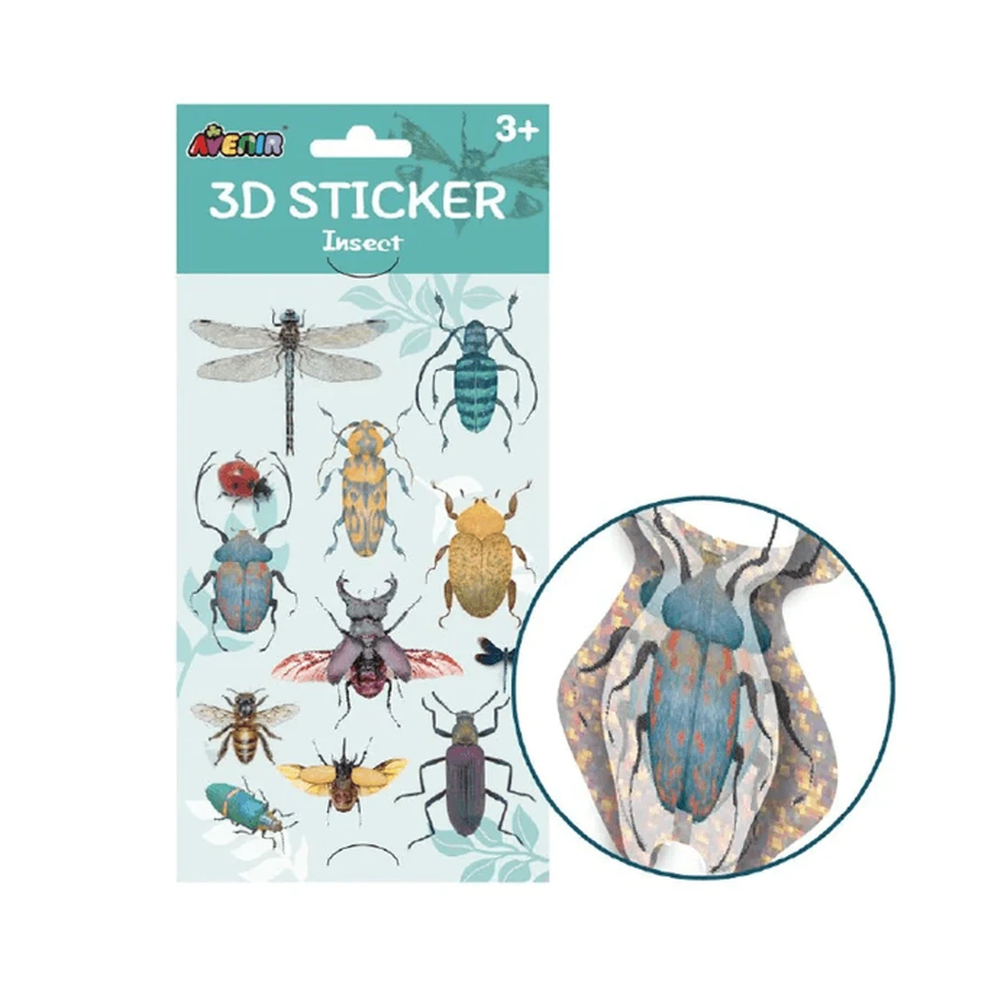 3D Stickers - Insecten, collectie Natuurlijke Creaties