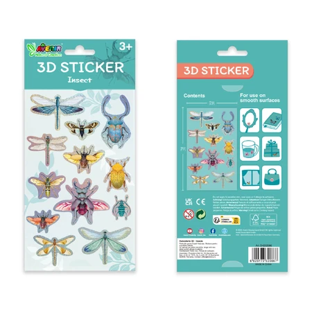 3D Stickers - Insecten, collectie Natuurlijke Creaties