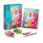 Kreativ-Kit Diamanten / Strasssteine - Leinwand Einhorn - Sentosphere