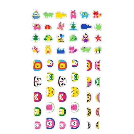 Phosphorescent nail stickers - Wild animals