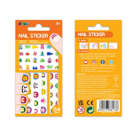 Phosphorescent nail stickers - Wild animals