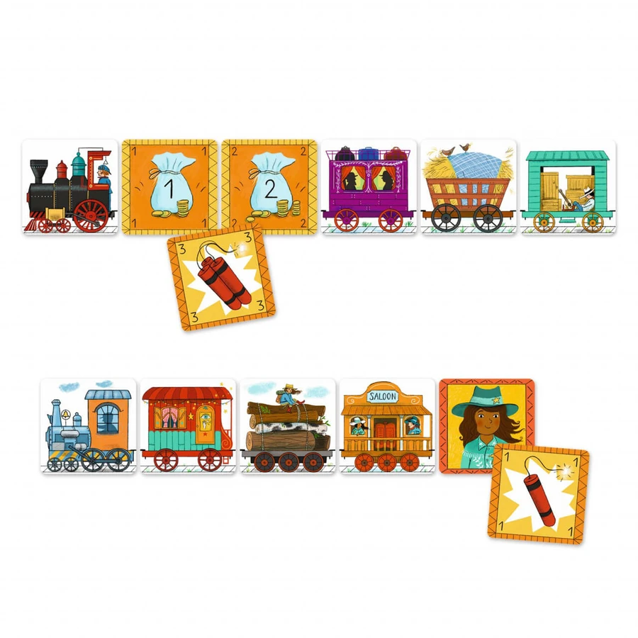 Juego de cartas, El tren dorado, Djeco