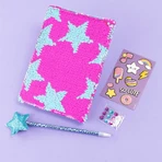 Girabrilla Fashion Diary - reversible sequins and pen diary set