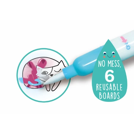 Draagbaar aquarel schilderboek, stickers en spelletjes - Printese