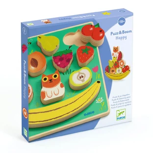 Puzzle de frutas y juego de equilibrio, Djeco