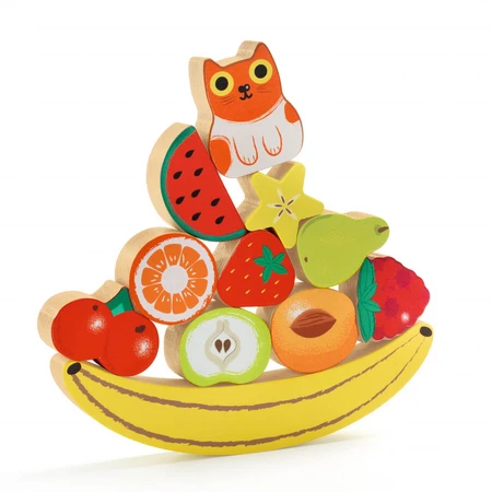 Puzzle de frutas y juego de equilibrio, Djeco