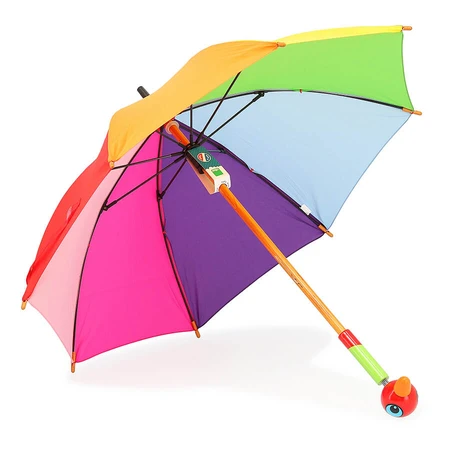 Kinder Regenschirm mit Holzgriff - Exotischer Vogel - Vilac