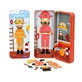 Puzzle magnético en caja metálica, juego de parejas y correspondencias - Bombero