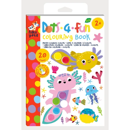 Coloring card Dots4Fun - Axolotl