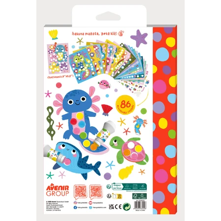 Coloring card Dots4Fun - Axolotl