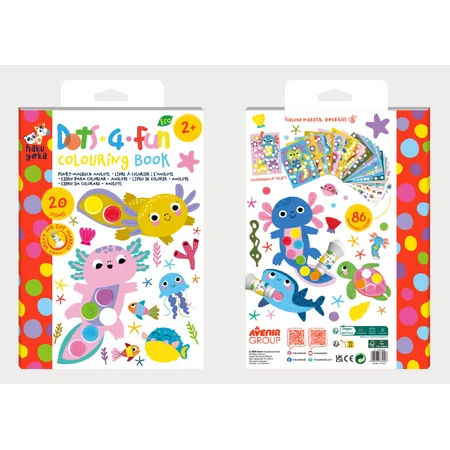 Coloring card Dots4Fun - Axolotl