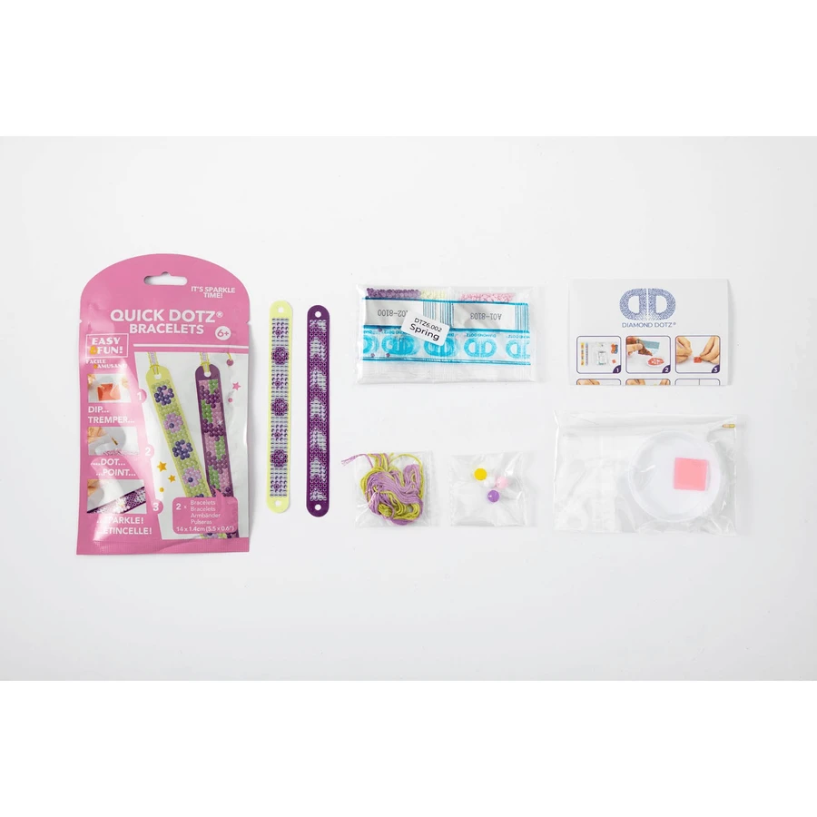 Creative DIY set - Spring bracelets, diamond painting