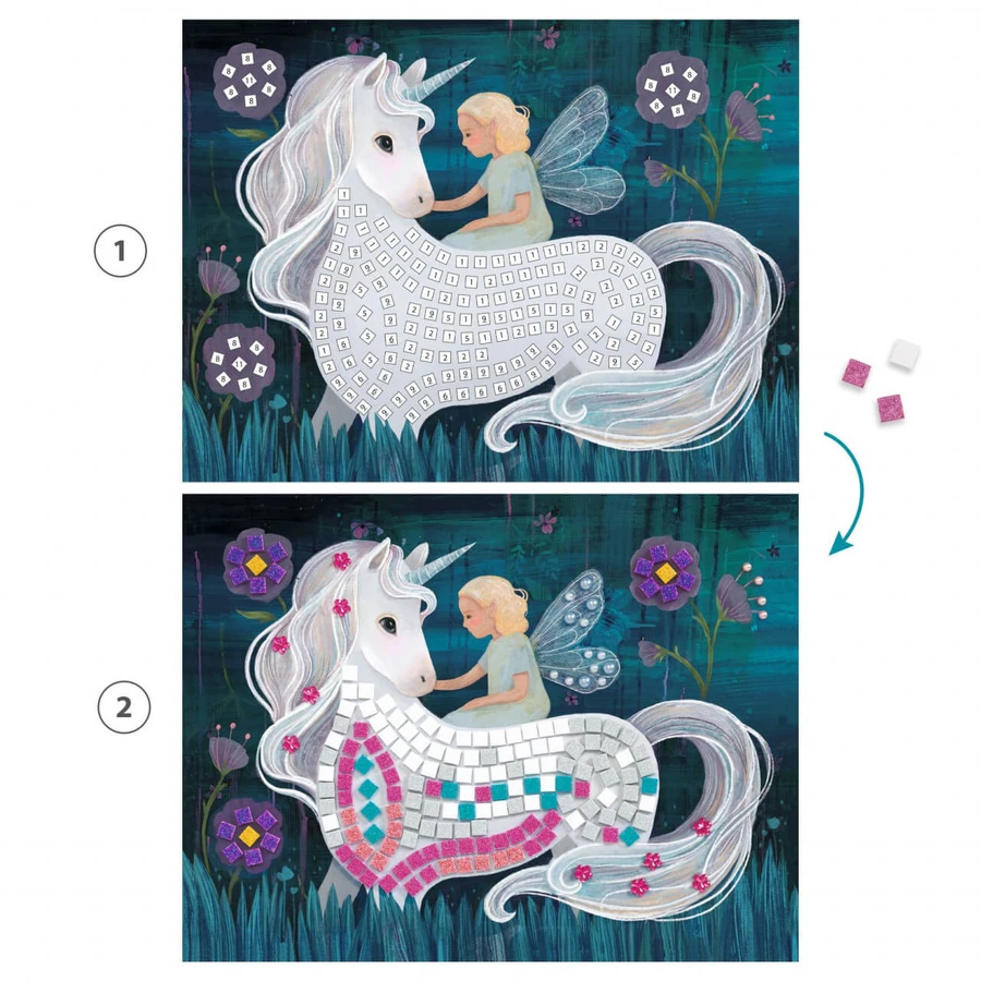 Enchanted Unicorn mosaic, Djeco