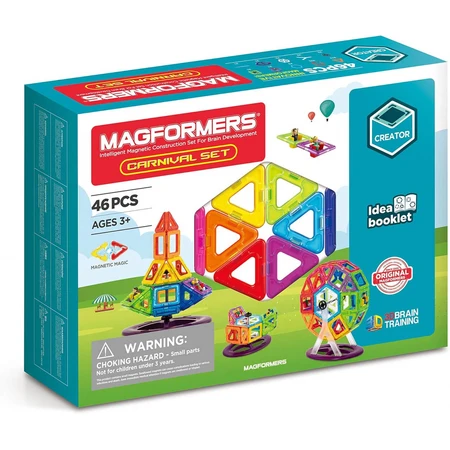 Jeu de construction magnétique Magformers, Carnival Plus, 48 pièces