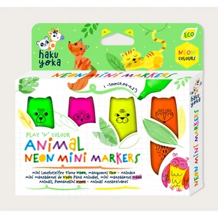 Set de 4 mini rotuladores de neón - Animal