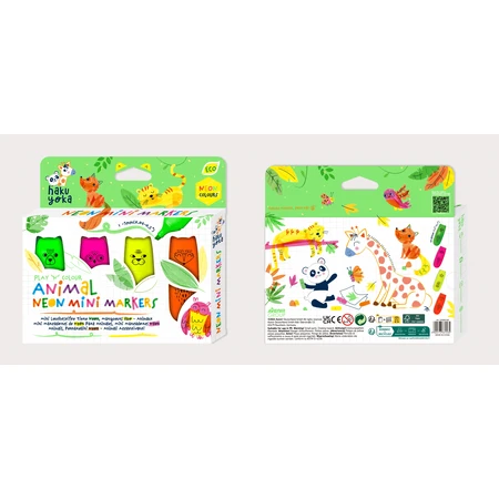 Set de 4 mini rotuladores de neón - Animal