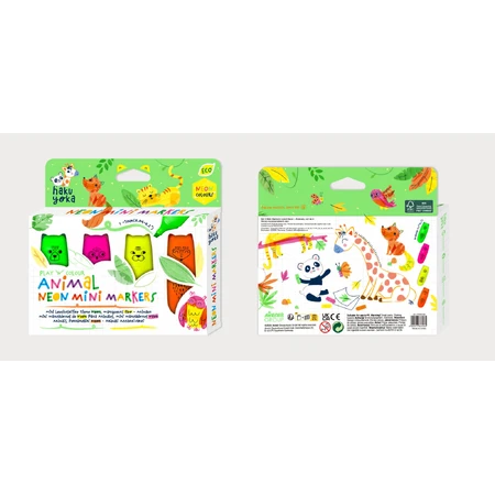 Set de 4 mini rotuladores de neón - Animal