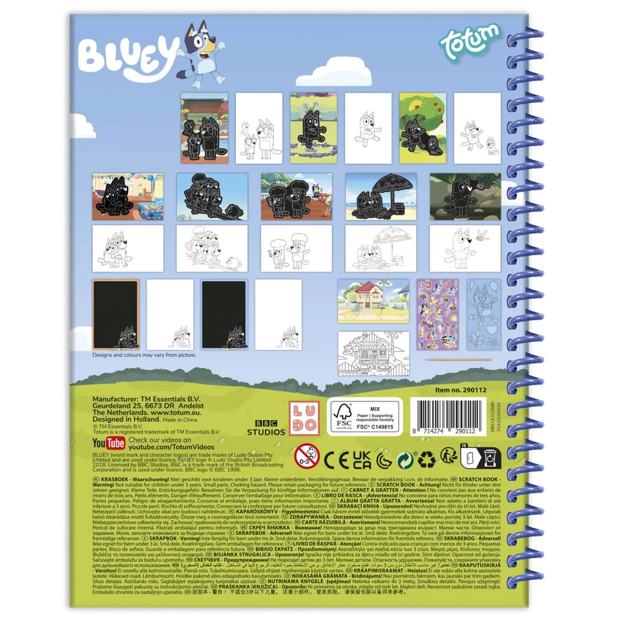 Creative Scraping and Coloring Set, Bluey, Totum