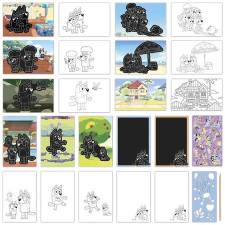 Creative Scraping and Coloring Set, Bluey, Totum