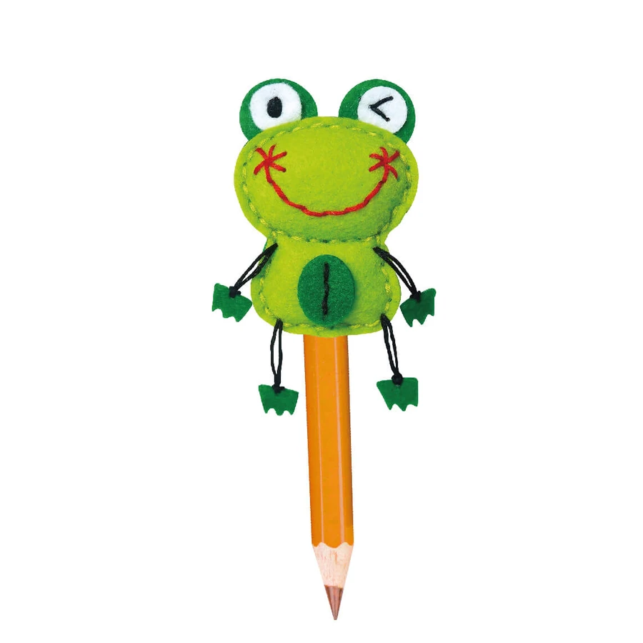 DIY sewing set - decoration pencil topper - Frog