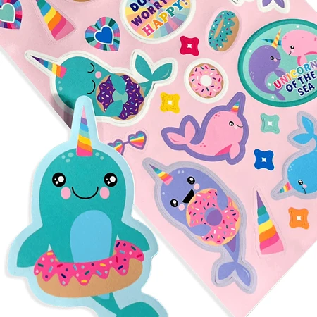 Scented stickers - Stickiville Nom Nom Nom Narwhals