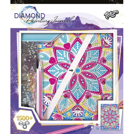 DIY set My Diary with lotus mandala and diamonds, Totum