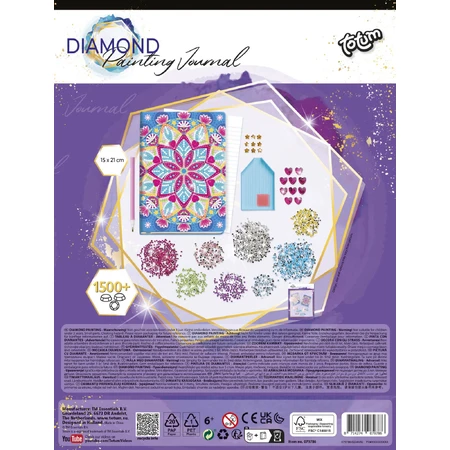 DIY set My Diary with lotus mandala and diamonds, Totum