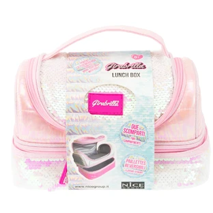 Girabrilla lunch box - quilted thermal box with reversible sequins and waterproof interior